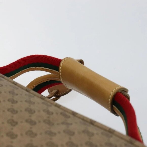 GUCCI Micro GG Supreme Web Sherry Line Bag PVC Beige - Picture 8 of 15